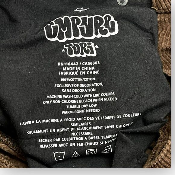 Empyre Tori Corduroy Pants Brown Skate Loose Baggy Relaxed Retro Women’s Size 2 - Picture 9 of 10